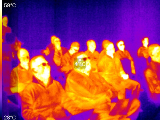 Thermal image of people